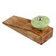 Green Wheel Flower Ceramic Wooden Door Stopper